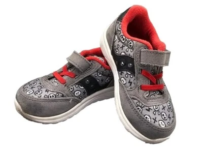 Tênis Saucony S Baby Jazz Lite cinza preto vermelho caveiras criança menino 5M - Imagem 1 de 4