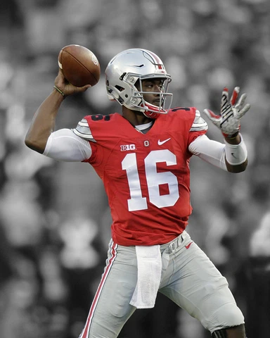 Ohio State Buckeyes J.T. BARRETT Glossy 8x10 Photo Spotlight Print Poster Cover