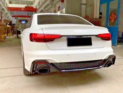 Комплект заднего бампера BKM RS4 Style Upgrade подходит для B9.5 Audi A4/S4 2020+ - Изображение 1 из 4