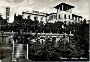 Real Photo Hotel Aurora and Cafe, Fiesole, Italy RPPC Postcard - Picture 1 of 2