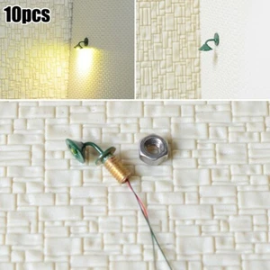 10 Pack HO Scale Led Street Lights Model Train Lamps Railway Bracket Light New - Picture 1 of 6