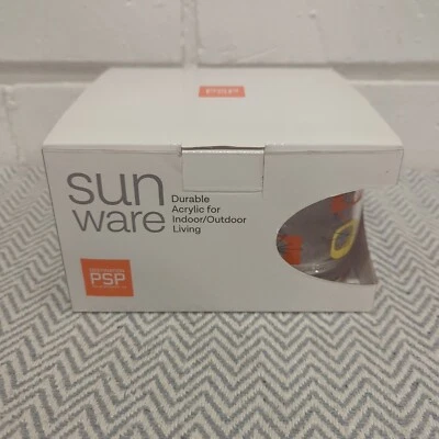 Destination PSP Sun Ware Atomic Acrylic Old Fashioned Glasses - Orange Set of 4  - Image 1 of 4