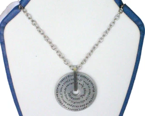 Colgante y cadena de oración matutina de acero inoxidable de 22"" unisex - Imagen 1 de 6