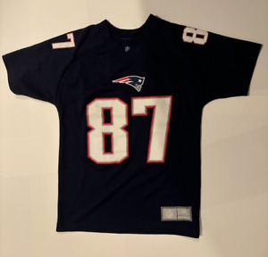 NFL Boy's Blue 'New England Patriots' #87 Rob Gronkowski Jersey Size M (10-12)