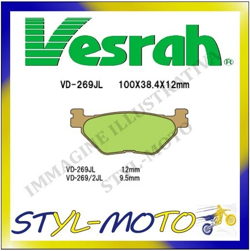 Pastillas de freno traseras sinterizadas VD-269/2JL Yamaha FJR 1300 A (3P67,68,69) 2007 Foto 1 de 1