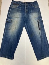 brooklyn express jeans 46x33 Baggy Cargo Hip Hop Y2k Skater Hipster 