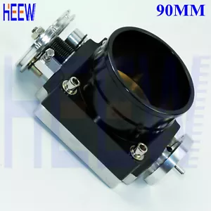 90MM 3.5" Universal Throttle Body High Flow Aluminum Intake Manifold BLACK 1KIT - Bild 1 von 4