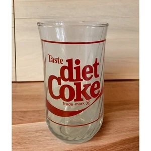Vintage New Old Stock Geschmack Diät Cola Coca-Cola Promo Becher Swirl Design Glas - Bild 1 von 1