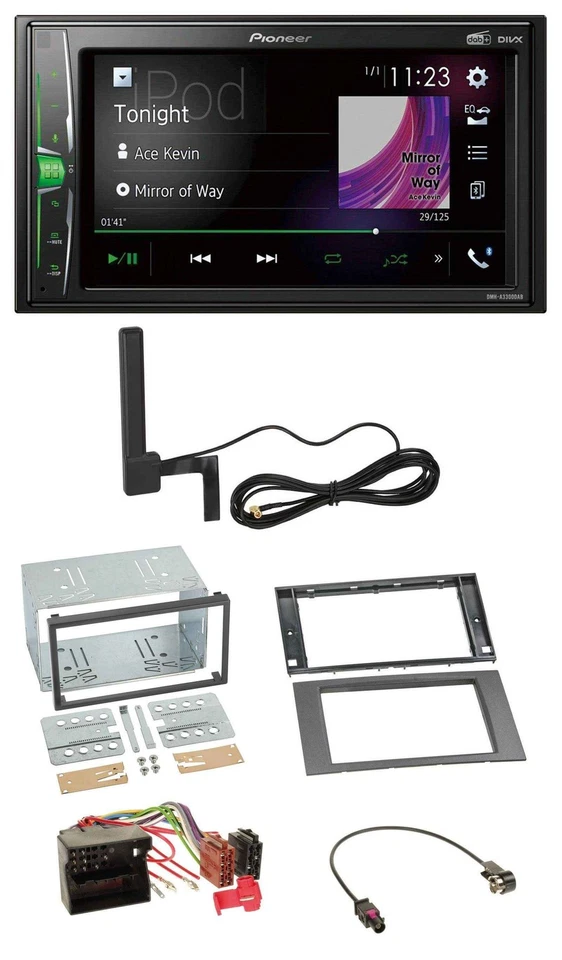 Pioneer MP3 DAB AUX 2DIN Bluetooth Autoradio für Ford C-Max Galaxy S-Max 03-07 a - Bild 1 von 4