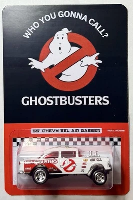 HOT WHEELS CUSTOM MADE GHOSTBUSTERS 55’ CHEVY BELAIR GASSER ON RR TIRSS  - Image 1 of 4