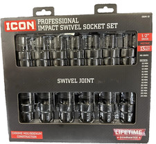 Icon Professional Metric Swivel Impact Socket Set 1/2in. Drive I3UM-13 59763