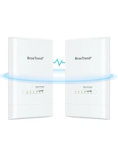 Puente WiFi BrosTrend 5KM Exterior PtP 867Mbps con Inyector PoE Puertos Gigabit - Imagen 1 de 2