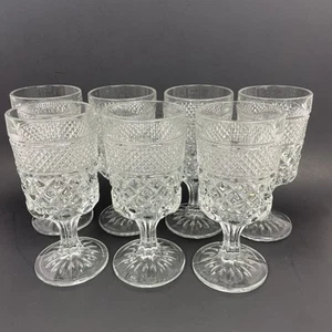 7 Wexford Goblets Anchor Hocking 6.5 inches Tall - vintage - Picture 1 of 8