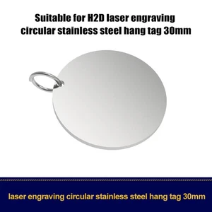 For Bambu H2D 5pcs 30mm Round Stainless Steel Hangtags Laser Engraving~s - Zdjęcie 1 z 8