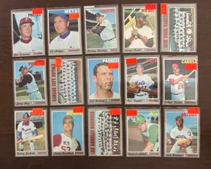 1970  TOPPS BASEBALL 30 CARD LOT   G-VG -EX BUNNING HODGES STANLEY - Picture 1 of 2