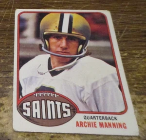 1976 Topps Archie Manning #485 vintage football card - New Orleans Saints - Picture 1 of 2