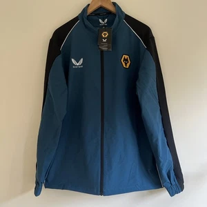 Castore Wolverhampton Wanderers Giacca da viaggio uomo benzina/nero 2XL (nuova con etichette) - Foto 1 di 11
