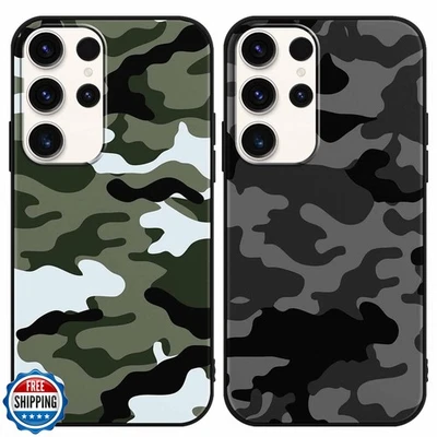 Paquete de 2 fundas de teléfono Yomjew verde militar negras camufladas para Samsung Galaxy Foto 1 de 4