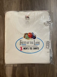 NOS Fruit Of The Loom Tee Shirt T-Shirt 60s 70s 3 Pack Size Small - Picture 1 of 3