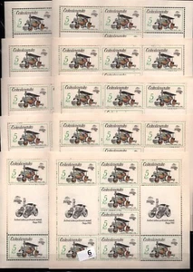 / 10 S/S CZECHOSLOVAKIA - MNH - TRANSPORTATION - OLD CARS - 1988 - Picture 1 of 1