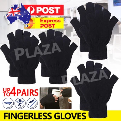 WINTER FINGERLESS GLOVES WOMEN MEN FASHION NEW HOT SELLING KNIT FASHION AUS - image 1 of 4