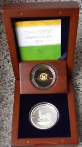 MAHATMA GANDHI Gold 1g Piedfort Silber 1oz 31g - Springbok Dedication Set 2016 - Bild 1 von 12