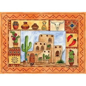Custom Printed Rugs SOUTHWESTERNFUN South Western Fun Rug - Picture 1 of 1