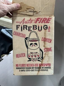 Vintage Auto Fire Firebug Camping Stove Heater Charcoal Lighter - Model 8-D - Picture 1 of 10