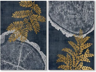 Anillos de árbol Wall26 arte vintage minimalista madera grano lienzo impresiones decoración de pared Foto 1 de 4