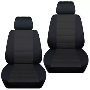 Front and 60-40 rear benchSeat Covers Fits 2011 GMC Sierra ex cab Black Charcoal - Bild 1 von 2