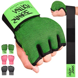 BeSavage Gel Padded Inner Gloves with Hand Wraps MMA Muay Thai Boxing Fight PAIR - Picture 1 of 24
