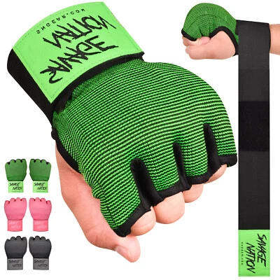 BeSavage Gel Padded Inner Gloves with Hand Wraps MMA Muay Thai Boxing Fight PAIR - Image 1 of 4