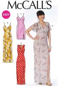 McCalls Sewing Pattern 7161 Misses 6-14 Dress Raised Waist Length & Sleeve Var - Picture 1 of 4