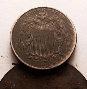 24) 1882 Shield Nickel (5c), VF-XF. Lite Obverse scratches near Rim. - Picture 1 of 2