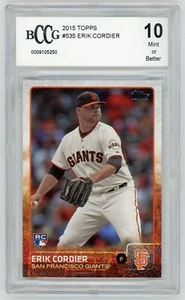 2015 Topps #535 Erik Cordier San Francisco Giants Rookie Card BCCG 10 - Imagen 1 de 2