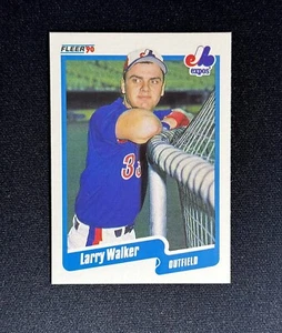 1990 Fleer Larry Walker #363 Rookie Baseball Card RC Montreal Expos HOF - Picture 1 of 2