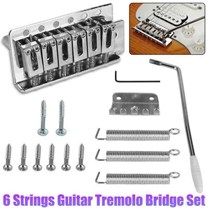 Chrome Tremolo Bridge Set for Fender Stratocaster /Squier /Strat Style Guitar - Picture 1 of 11
