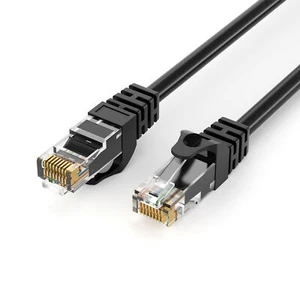 3m CAT 6 Kabel krosowy Kabel sieciowy Ethernet DSL LAN Kabel - CZARNY - Zdjęcie 1 z 7