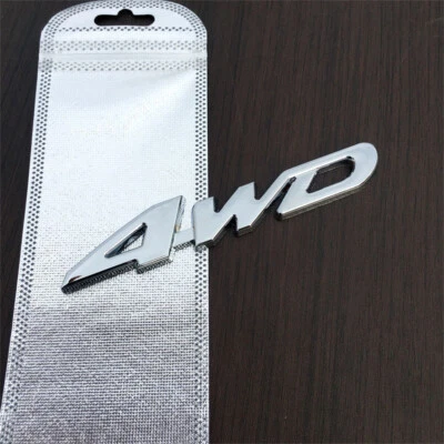 Alloy Chrome 4WD Sport Emblem Car Truck Auto Fender Door Rear Tailgate Universal - Image 1 of 2