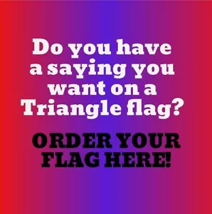 IHR SPRUCH AUF EINER FLAGGE 12"x18" Dreieck ATV JEEP Fahrrad Trike Boot Luftboot - Bild 1 von 5