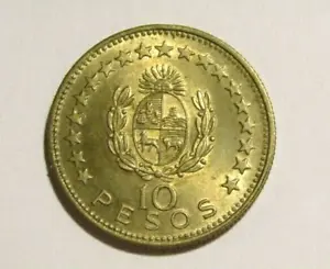 1965 Uruguay 10 Pesos unc Coin - Picture 1 of 6