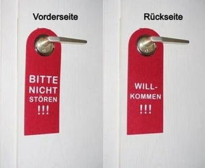 Dekoschild Türschild Filz Türhänger Bitte nicht stören Willkommen Filzschild - Bild 1 von 2