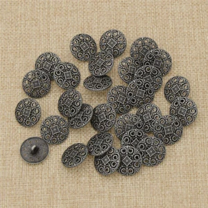 30pcs Metal Buttons Craft DIY Hollow Carved Scrapbooking Accessories for Sewing - Picture 1 of 5