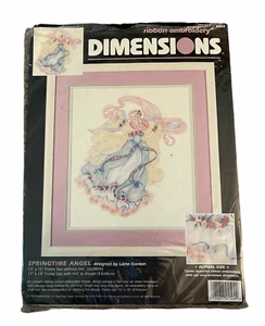 Dimensions Springtime 1977 Angel Ribbon Embroidery Kit #1502 - Open Pkg - New - Picture 1 of 2