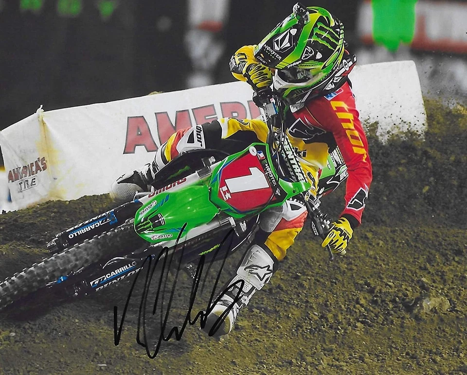 Ryan Villopoto, Supercross, Motocross, firmado autografiado, foto 8x10. Foto 1 de 2