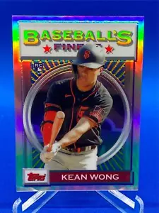 KEAN WONG 2020 TOPPS FINEST FLASHBACKS REFRACTOR GIANTS RC #129 - Picture 1 of 1