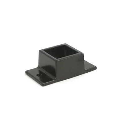 Aluminum Fence Standard Wall Mount 1" x 1" for Rails - Residential (Black) - Image 1 of 3