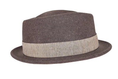 Sombrero Wigens Nuevo con Etiquetas 100% Lana Diamante en Marrón *Talla Grande (59, 7 y 3/8ths)* Italia Foto 1 de 4
