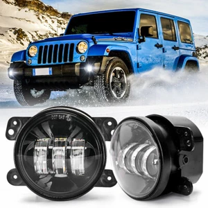 Pair 4" LED Fog Lights Driving Bumper Lamp For Jeep Wrangler TJ LJ JK JL Rubicon - Bild 1 von 15