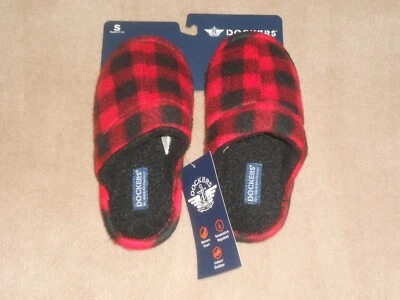 NUEVO, DOCKERS Zapatillas Niños Jóvenes Talla PEQUEÑA (11-12), ROJO Y NEGRO, INTERIOR/EXTERIOR Foto 1 de 3